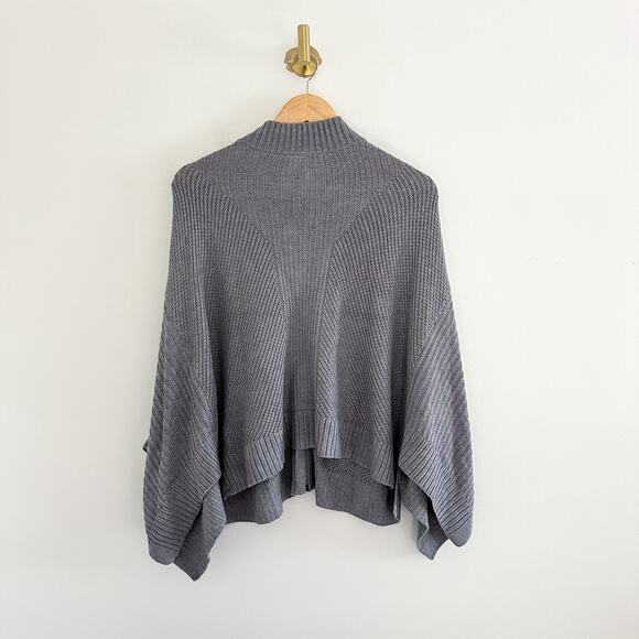 Lululemon Softer Still Cashmere Blend Wrap Sweater Heathered Asphalt Grey - Picture 2 of 10